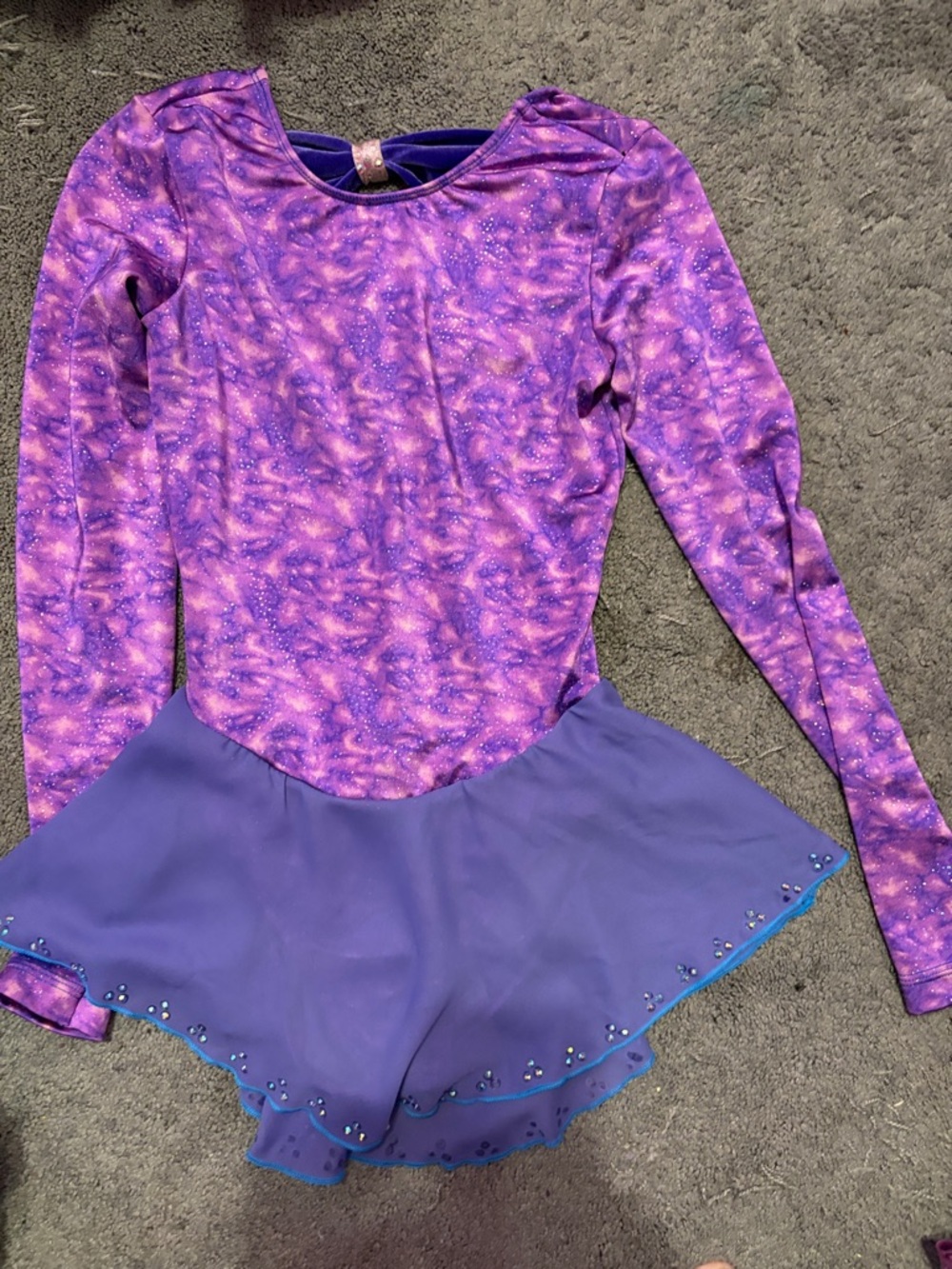 GK Adult Small Long Sleeve Figure Skate Dress